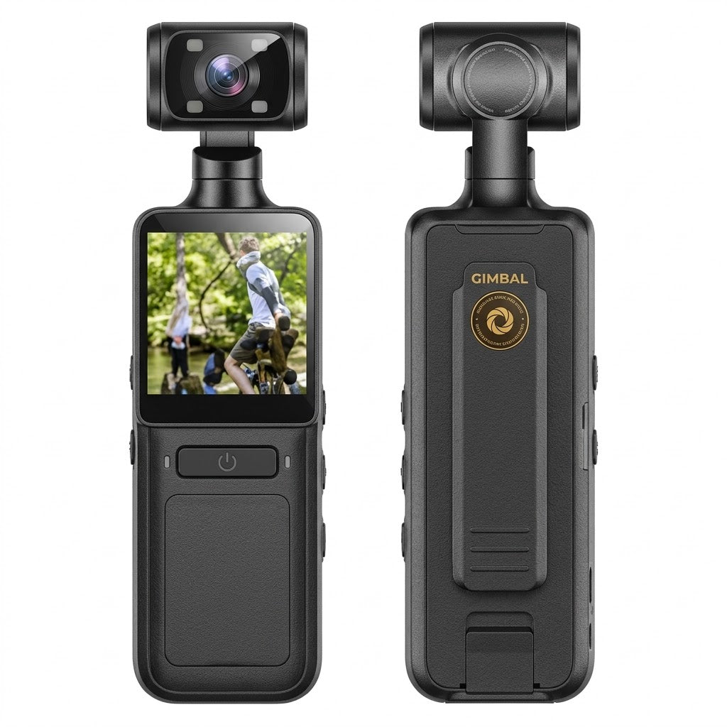 3-Axis Gimbal Stabilizer – 1080P HD Mini Video Recorder with 360°