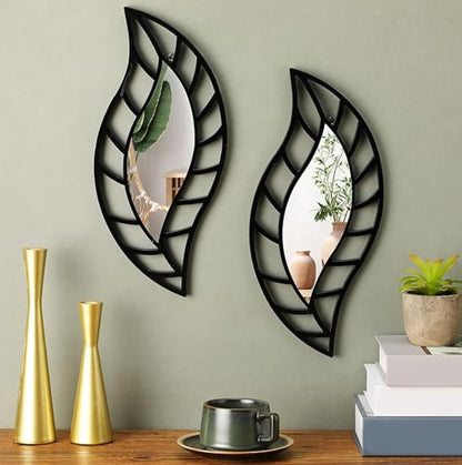 Mirror Wall Decor Mounted Art Leaf Mirror
