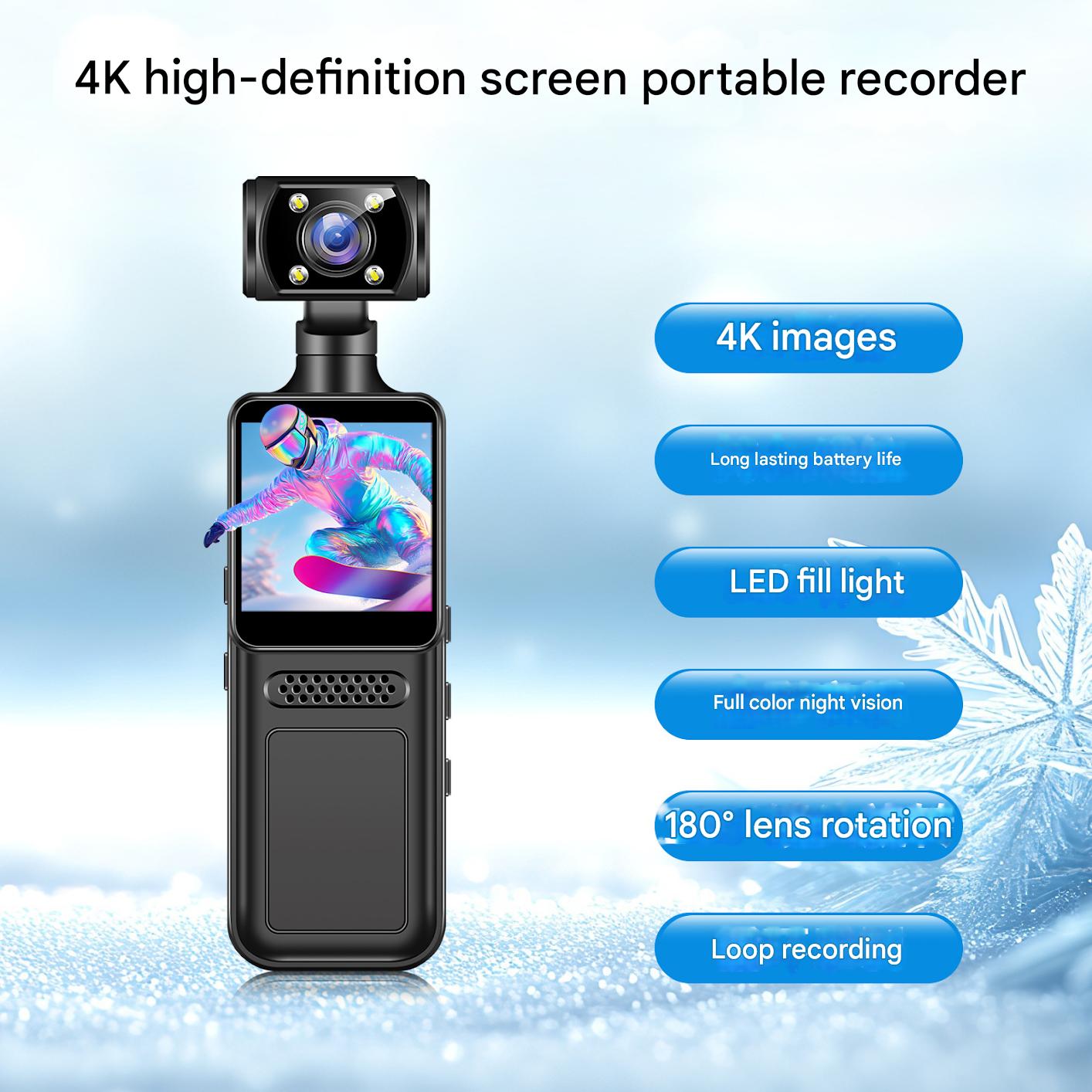 3-Axis Gimbal Stabilizer – 1080P HD Mini Video Recorder with 360°
